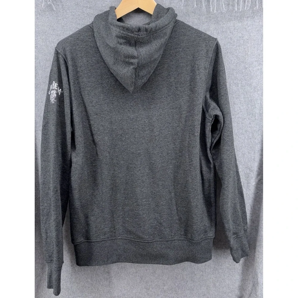 The North Face Mens Fleece‎ Hoodie Jim Beam Logo Medium Charcoal Gray